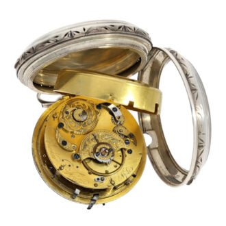 Swiss silver hour self striking verge clockwatch Circa 1810