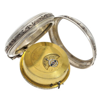 Swiss silver hour self striking verge clockwatch Circa 1810