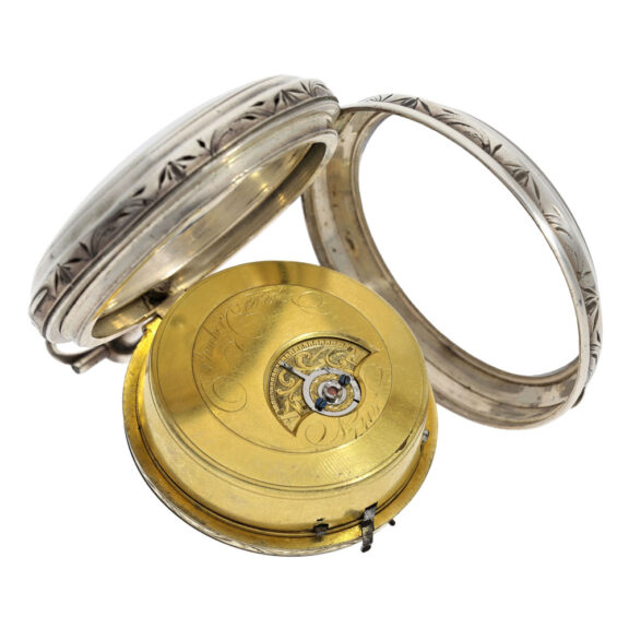Swiss silver hour self striking verge clockwatch Circa 1810 Swiss silver hour self striking verge clockwatch Circa 1810