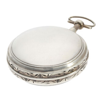 Swiss silver hour self striking verge clockwatch Circa 1810