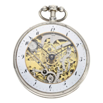 Swiss silver skeletonized repeating verge watch Circa 1820