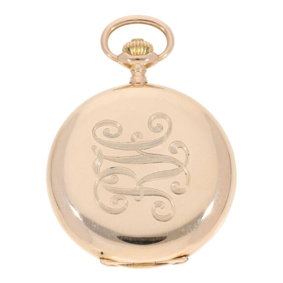 German 14k rose gold hunting cased lever watch Circa 1909 German 14k rose gold hunting cased lever watch Circa 1909