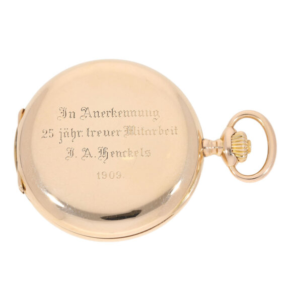 German 14k rose gold hunting cased lever watch Circa 1909 German 14k rose gold hunting cased lever watch Circa 1909