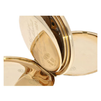 German 14k gold hunting cased lever pocket watch Circa 1924