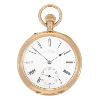 German rose gold open faced lever pocket watch Circa 1910