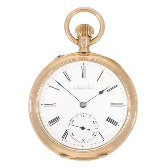 German rose gold open faced lever pocket watch Circa 1910