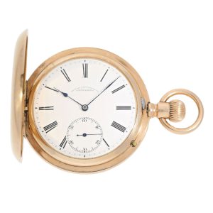 German rose gold hunting cased lever pocket watch Circa 1906