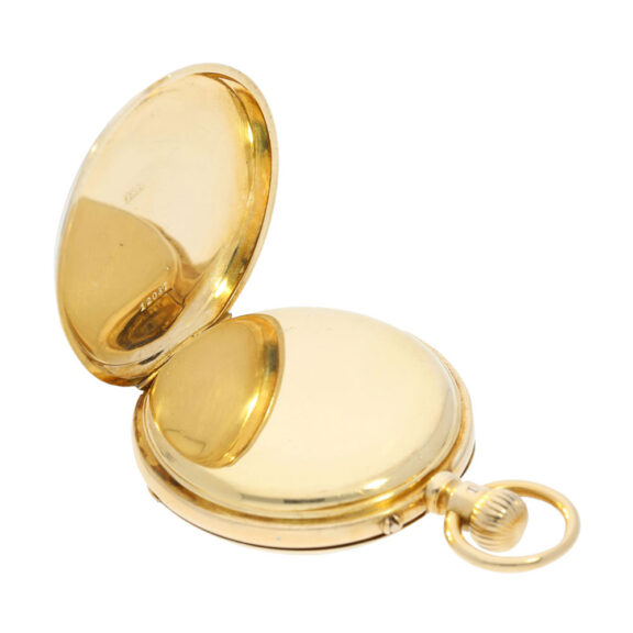 German 18k gold open faced lever pocket watch Circa 1883 German 18k gold open faced lever pocket watch Circa 1883