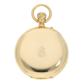 German 18k gold open faced lever pocket watch Circa 1883
