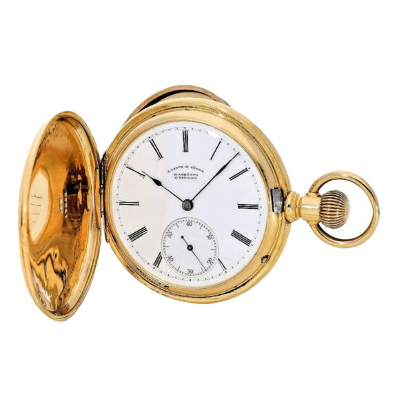 German hunting cased faced lever pocket watch Circa 1884 German hunting cased faced lever pocket watch Circa 1884