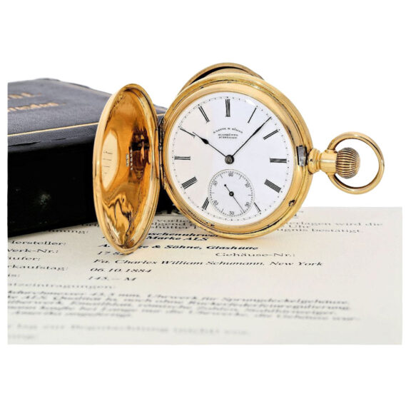 German hunting cased faced lever pocket watch Circa 1884 German hunting cased faced lever pocket watch Circa 1884