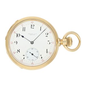 Rare German gold open faced lever pocket watch Circa 1870