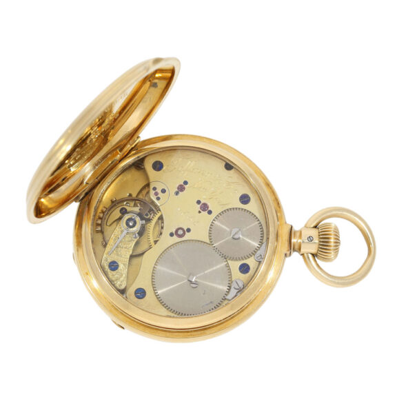 Rare German gold open faced lever pocket watch Circa 1870 Rare German gold open faced lever pocket watch Circa 1870