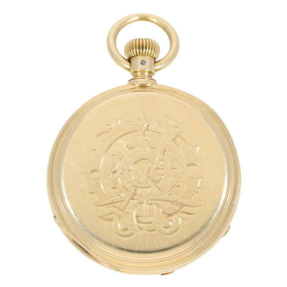 Rare German gold open faced lever pocket watch Circa 1870 Rare German gold open faced lever pocket watch Circa 1870