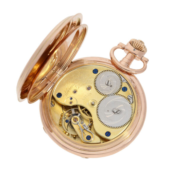 Very rare 14k rose gold hunting cased lever watch Circa 1902 Very rare 14k rose gold hunting cased lever watch Circa 1902
