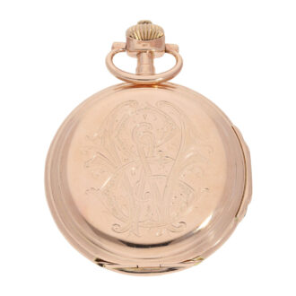 Very rare 14k rose gold hunting cased lever watch Circa 1902