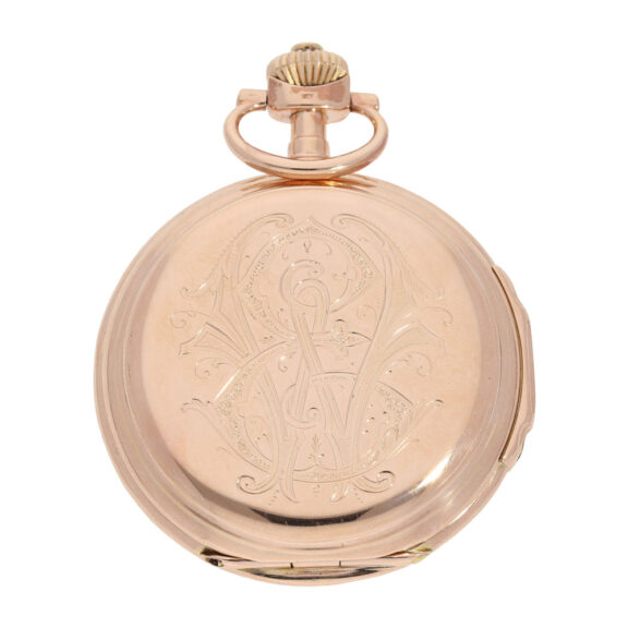 Very rare 14k rose gold hunting cased lever watch Circa 1902 Very rare 14k rose gold hunting cased lever watch Circa 1902