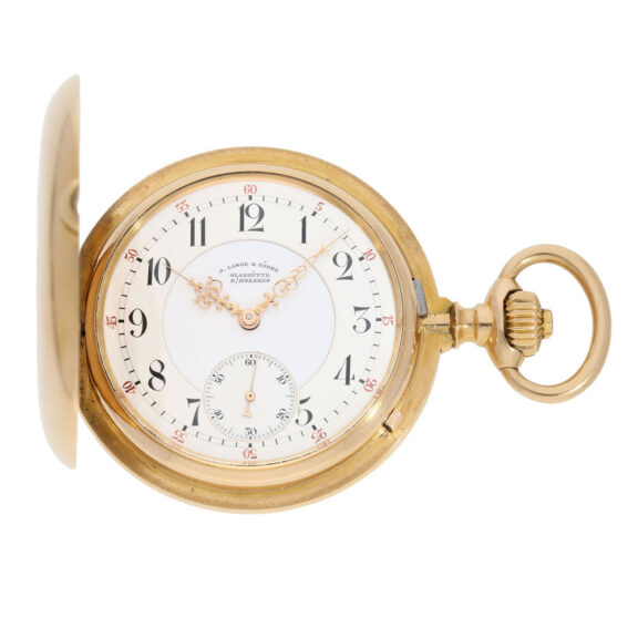 German rose gold hunting case lever pocket watch Circa 1897 German rose gold hunting case lever pocket watch Circa 1897