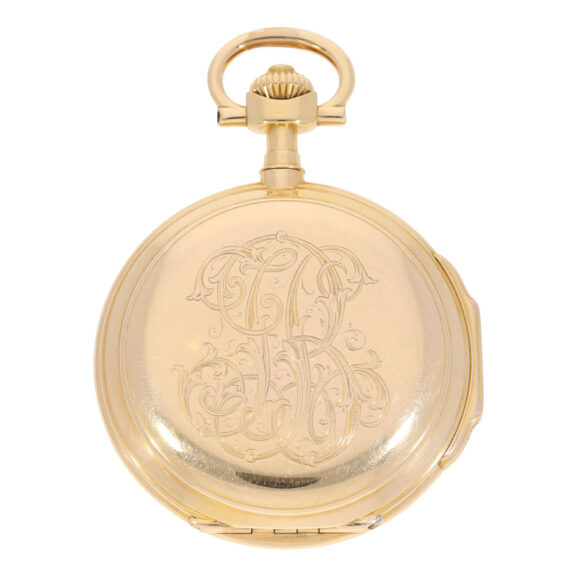 Impressive gold Glashütte hunting cased watch Circa 1900 Impressive gold Glashütte hunting cased watch Circa 1900