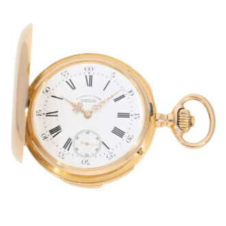German rose gold hunting cased quarter repeater Circa 1887