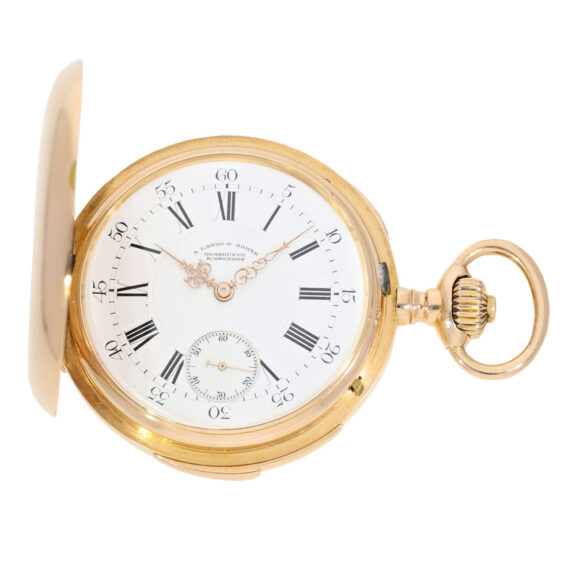 German rose gold hunting cased quarter repeater Circa 1887