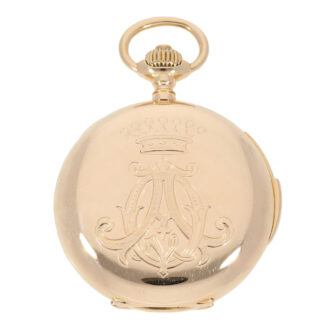 German rose gold hunting cased quarter repeater Circa 1887