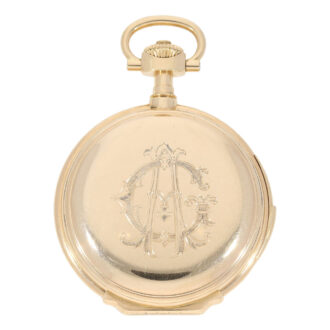 Heavy, large gold hunting cased repeating lever Circa 1889