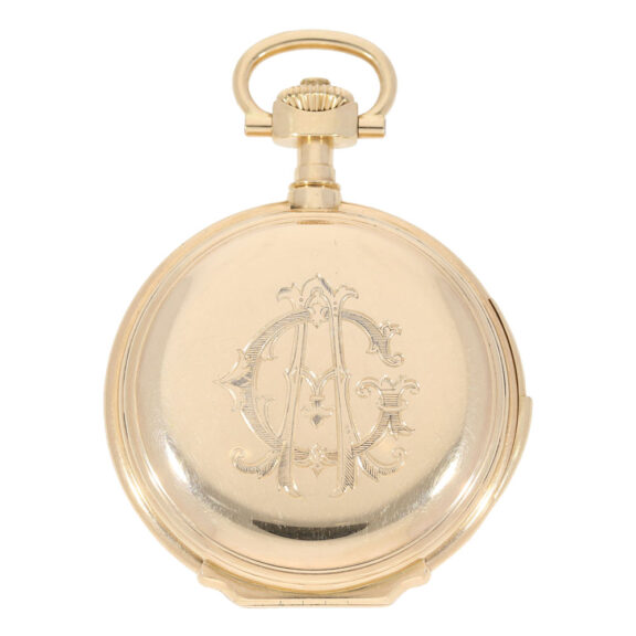 Heavy, large gold hunting cased repeating lever Circa 1889 Heavy, large gold hunting cased repeating lever Circa 1889