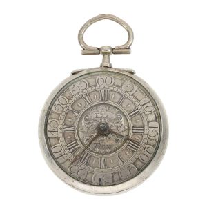 Austrian silver champlevé verge pocket watch Circa 1715