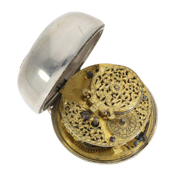 Austrian silver champlevé verge pocket watch Circa 1715 Austrian silver champlevé verge pocket watch Circa 1715