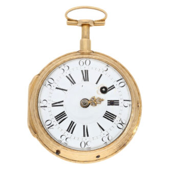 Gold quarter repeating à toc et à tac verge watch Circa 1750
