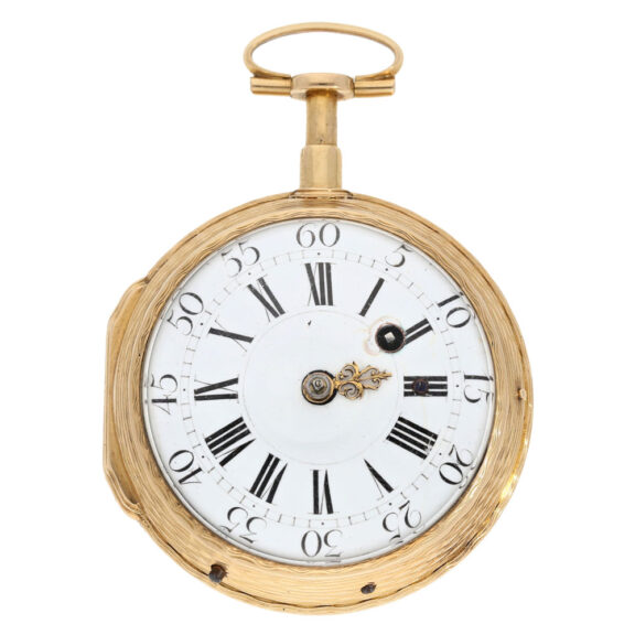 Gold quarter repeating à toc et à tac verge watch Circa 1750
