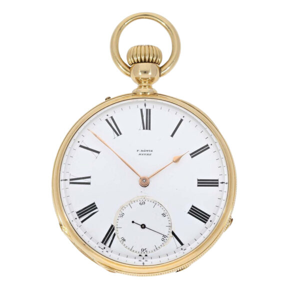 French gold open faced ankerchronometer watch Circa 1870 French gold open faced ankerchronometer watch Circa 1870