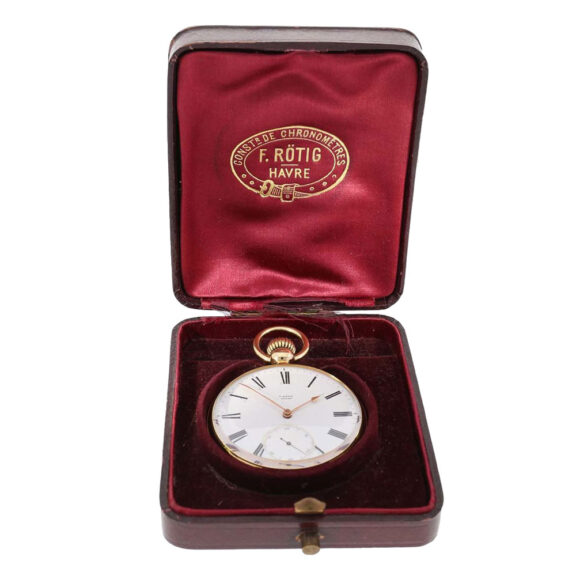 French gold open faced ankerchronometer watch Circa 1870 French gold open faced ankerchronometer watch Circa 1870