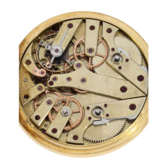 Technically interesting Swiss 18k gold chronograph Circa 1860