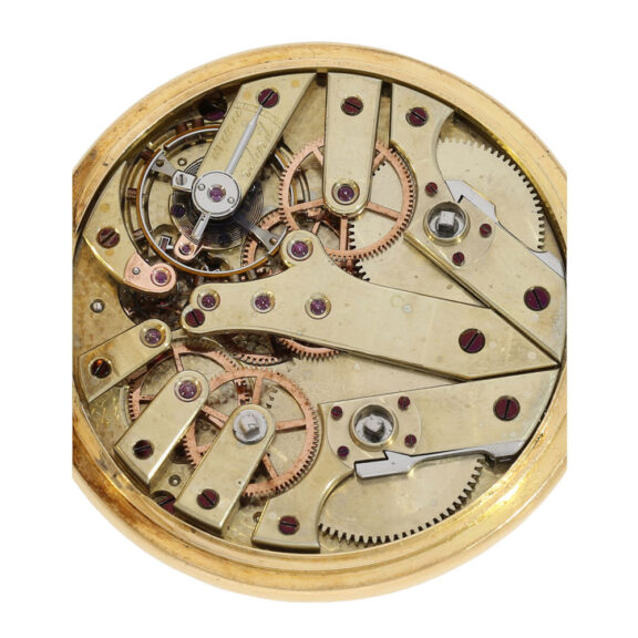 Technically interesting Swiss 18k gold chronograph Circa 1860 Technically interesting Swiss 18k gold chronograph Circa 1860