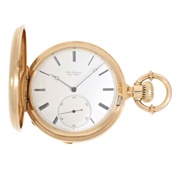 Danish rose gold hunting cased ankerchronometer Circa 1874