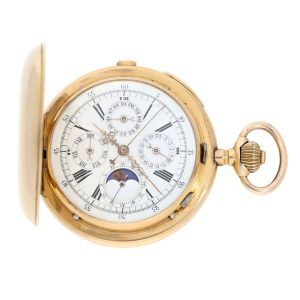 Swiss gold complicated astronomical lever watch Circa 1900