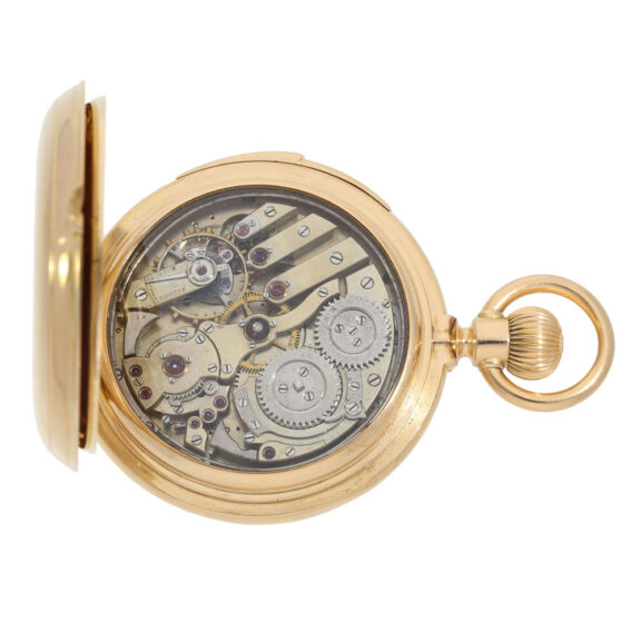 French gold hunting cased minute repeating watch Circa 1890 French gold hunting cased minute repeating watch Circa 1890