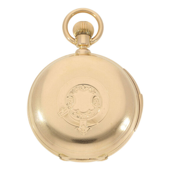 French gold hunting cased minute repeating watch Circa 1890