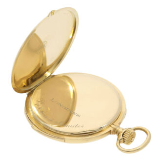 Swiss gold open faced minute repeating lever watch Circa 1910