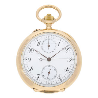 Swiss gold ankerchronometer with chronograph Circa 1895