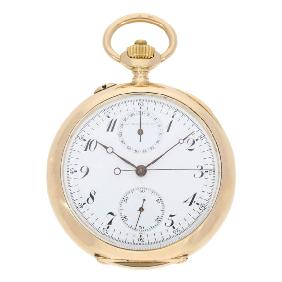 Swiss gold ankerchronometer with chronograph Circa 1895
