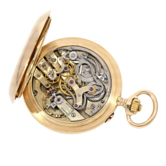 Swiss gold ankerchronometer with chronograph Circa 1895