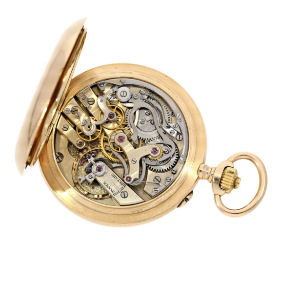 Swiss gold ankerchronometer with chronograph Circa 1895 Swiss gold ankerchronometer with chronograph Circa 1895