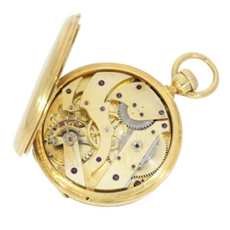 Swiss gold ankerchronometer with crown winding Circa 1860