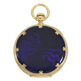 Rare Swiss gold, enamel and diamond set lever Circa 1860