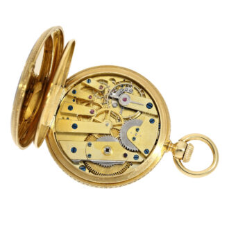 Rare Swiss gold, enamel and diamond set lever Circa 1860