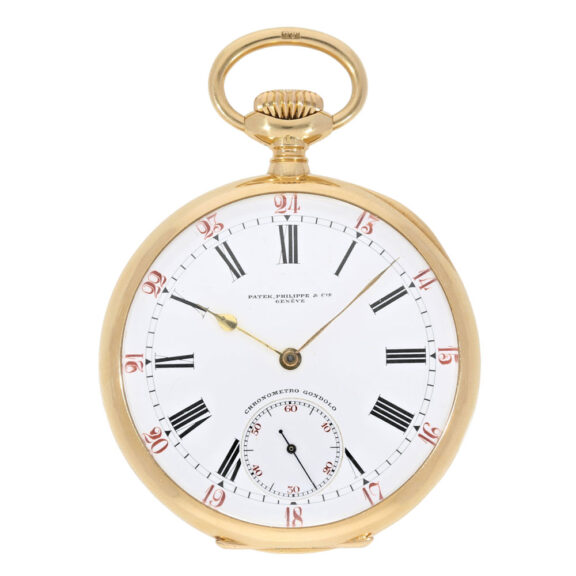 Swiss 18 carat gold open faced ankerchronometer Circa 1916
