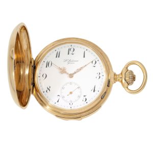 Swiss rose gold hunting cased repeating lSwiss rose gold hunting cased repeating lever watch Circa 1890ever watch Circa 1890